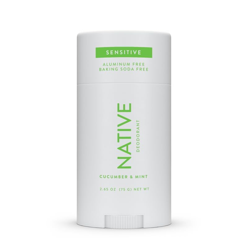 Native Sensitive Deodorant - 72-Hour Odor Control | Aluminum-Free, Naturally Derived Ingredients, Cucumber & Mint
