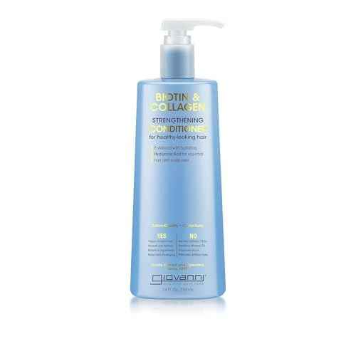 GIOVANNI Biotin & Collagen Conditioner - Strengthening Conditioner, Vegan, Cruelty-Free, Infused with Natural Botanical Ingredients, Salon-Quality, Color-Safe, For Healthy-Looking Hair - 24 Oz