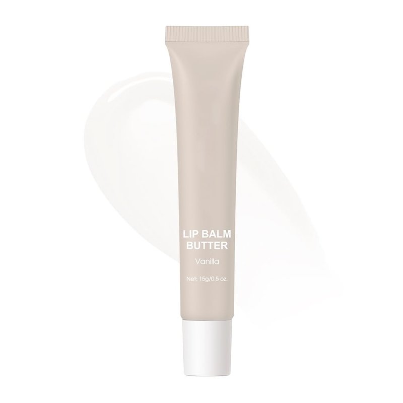 4 Colors Butter Lip Balm Lip Tint Hydrating Lip Gloss, High Shine Nude Color Hydrating Finish Lip Glow Oil 4 Flavors (01# Vanilla)