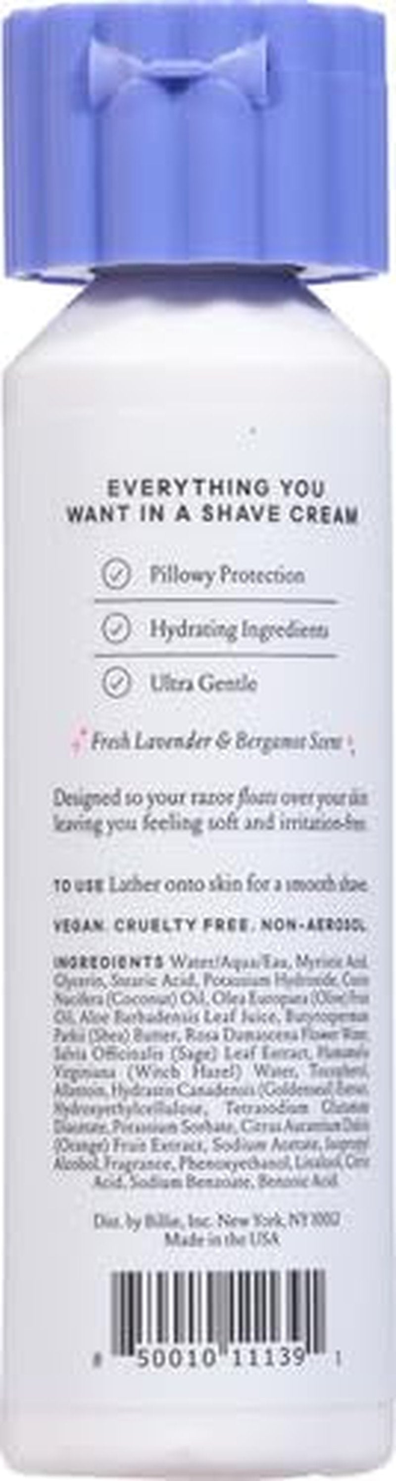 Billie Whipped Shave Cream - Lavender & Bergamot Scent for Smooth Skin - 6.5 fl oz