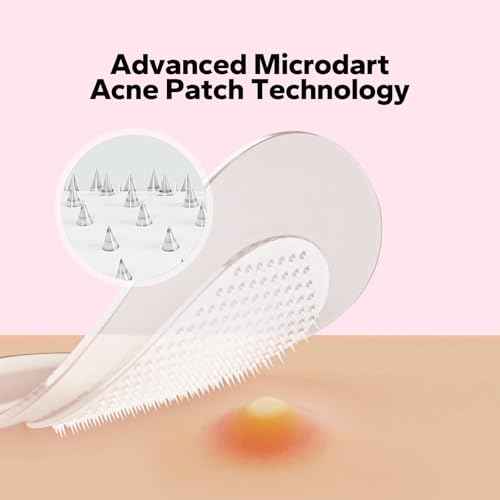 Pimple Patches for Face (18 Count), Microdart Acne Patches, Hydrocolloid Blemish Spot with Salicylic Acid, Fast-Acting for Early Stage Deep Pimples, Zits, Breakouts & Cystic Acne