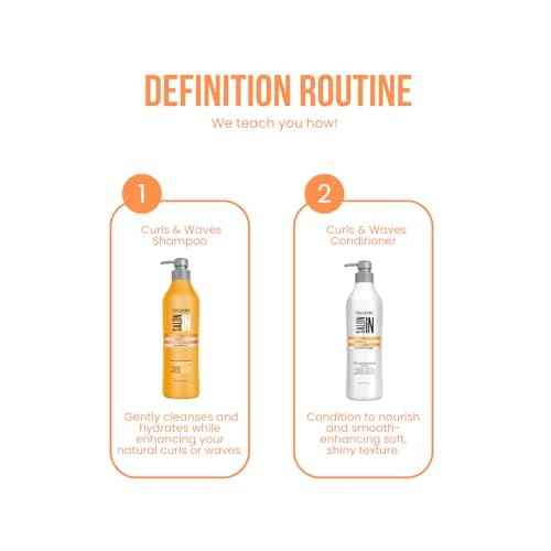Salon In by Recamier Shampoo + Conditioner Bundle ? Hydrating & Curl Defining Hair Treatment with Keratin for Curly Hair