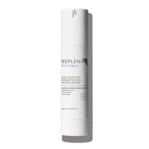 Replenix Age Restore Brightening Face Moisturizer with Hyaluronic Acid, Niacinamide & Ceramides, Medical-Grade Oil-Free Facial Cream for Mature Skin (1.7 oz)