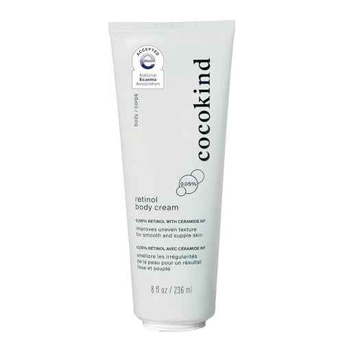 Cocokind Retinol Body Cream, Youthful Body Skin Treatment, All Skin Types including Sensitive Skin, Fragrance Free, Cruelty Free, Vegan, 8 fl oz