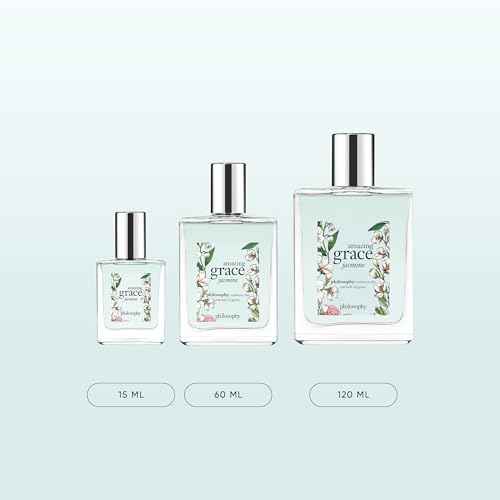 philosophy amazing grace jasmine eau de toilette - alluring & sensual women's perfume - with notes of bergamot & musk - long lasting fragrance - 2 fl oz