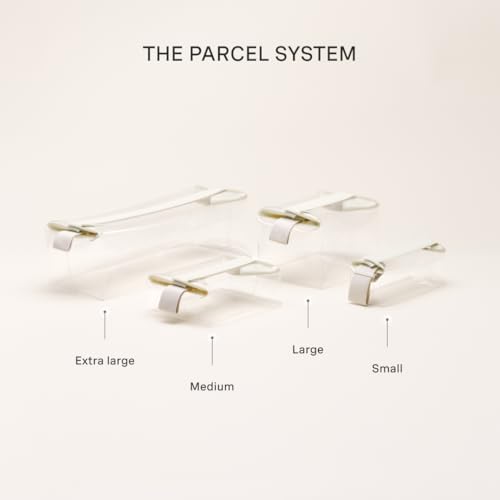 Cadence Parcel - Clear Kit with Magnetic Closure - Durable and Leak-Resistant Travel Toiletry Kit - Modular Design - Hygiene Bag for Travel Essentials - 2 Qt - Pebble