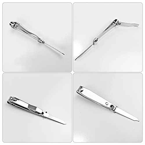 Individually Wrapped Nail Clippers Stainless Steel Fingernail Clippers Bulk, Sturdy Toenail Clippers Thick Nail Tip Cutter Trimmer for Homeless/Men and Women/Hotel 6.8cm X 1.2cm (Set of 50)