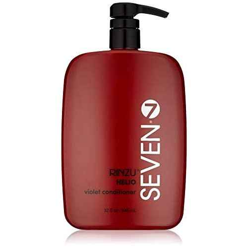 SEVEN Hair Care Rinzu Helio Violet Conditioner for Women & Men with Aragan Oil, Purple Conditioner for Blonde Hair & Brassiness, Sulfate + Paraben Free, Cruelty Free, Made in USA