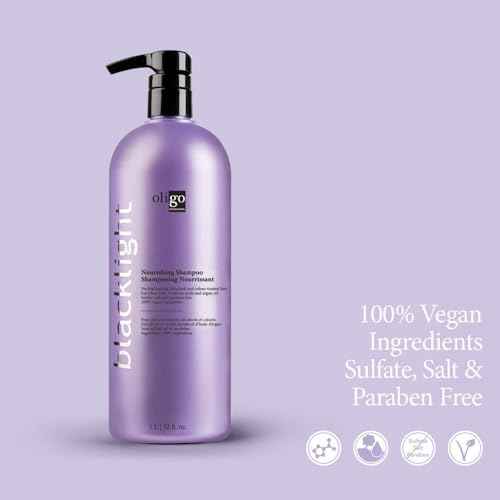 Oligo Professionnel - Blacklight Nourishing Shampoo - Sulfate free shampoo for blondes - Vegan - For Color Treated Hair - Hydrating formula with Argan oil - 32 oz