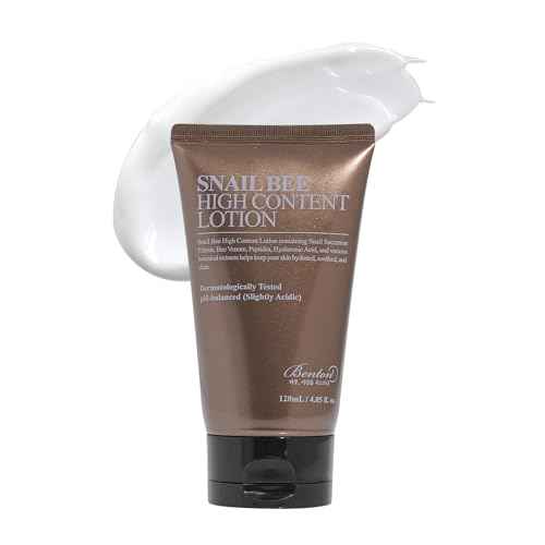 BENTON Snail Bee High Content Lotion 120ml (4.05 fl oz.) - Snail Mucin Moisturizer With Bee Venom | Hydrating Korean Skin Care Facial Moisturizer For Dry Skin & Combination skin