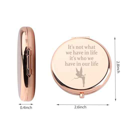 WUSUANED Fairy Princess Makeup Mirror It¡¯s Not What We Have in Life It¡¯s Who We Have in Our Life Jewelry Princess Gift Peter Gift Cartoon Fan Gift