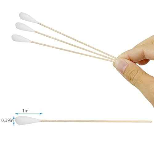 6 Inch Long Cotton Swabs (Large Size) 100pcs,Large Cotton Buds with Bamboo Handle for Pets, Gun Cleaning or Makeup