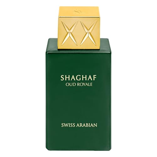 Swiss Arabian Shaghaf Oud Royale Spicy, Oud, Aromatic Fragrance - Notes of Saffron and Lavender - Perfume for Women and Men - 2.5 oz EDP Spray