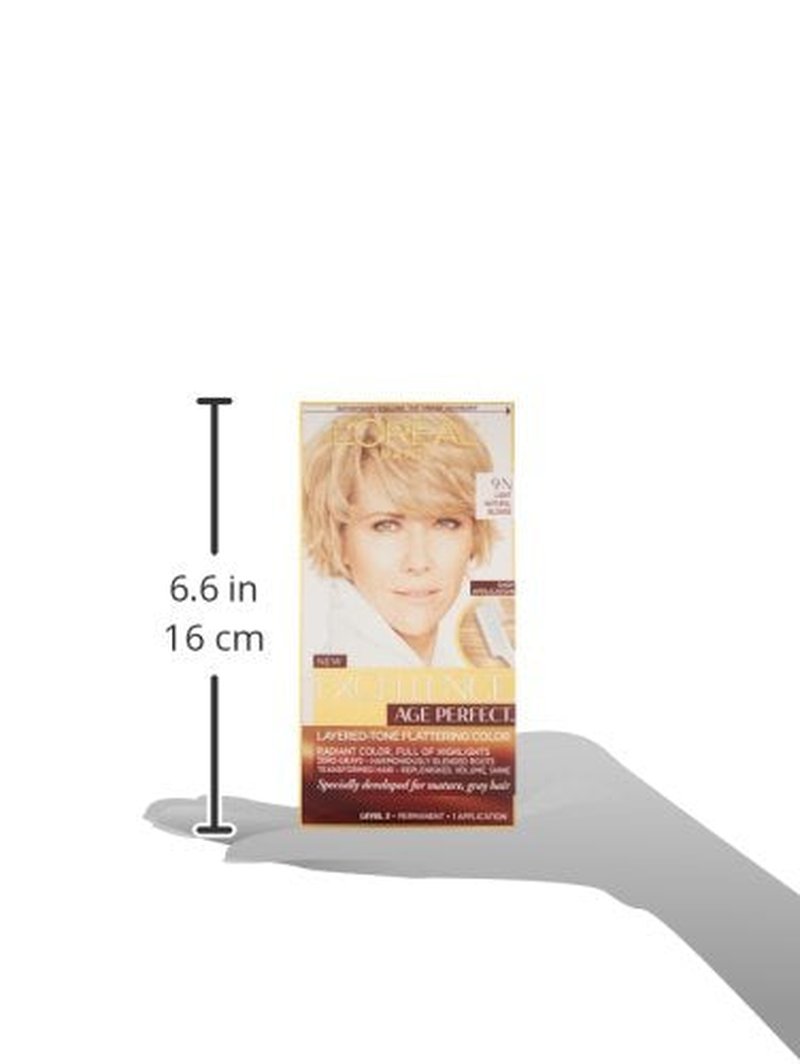 L'Oreal Paris Age Perfect Hair Color - 9N Light Natural Blonde | Permanent Formula, 1 Kit
