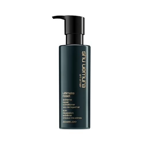 shu uemura art of hair Ultimate Reset Extreme Hair Repair Conditioner - Strengthens to Reduce Breakage and Split Ends, Deeply Conditions and Nourishes Damaged Hair, With Japanese Rice Extract, 8 Fl Oz