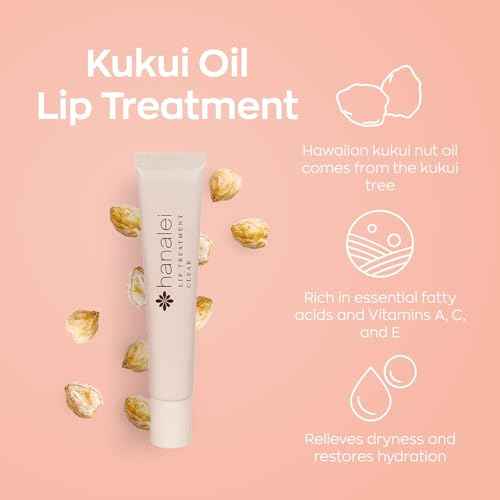 Hanalei Lip Treatment Duo ? Hydrating Lip Balm & Repair for Dry, Chapped Lips with Kukui Oil, Shea Butter, Agave & Grapeseed Oil ? Clear Lip Moisturizer & Conditioner, Full & Mini Travel-Size