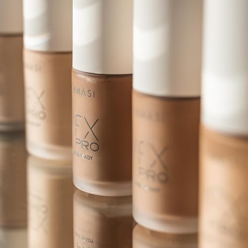 FARMASi VFX Pro Camera-Ready Liquid Foundation, Full Coverage Matte Finish, Lightweight Long-Wear, Oil-Free with Pore-Refining Sea-Water Formula, Non-Oxidizing Finish, 1 Fl Oz, 10 Buff