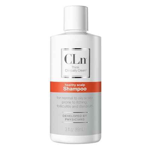 CLn Shampoo with Salicylic Acid ? 3 fl oz, Clarifying Anti Dandruff Shampoo for Oily Hair, Itchy or Flaky Scalp Prone to Dandruff, Folliculitis & Seborrheic Dermatitis, Hypoallergenic Formula