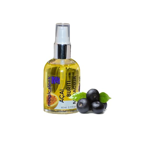 Magic Sleek Acai Oil 60 ml | Hair Serum | Maracuja & Buriti Oil | Hydrating & Nourishing | Frizz Control | Smooths, Softens & Shines | Repairs Damaged Hair | All Hair Types