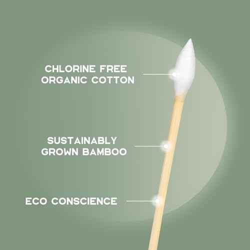 Gun Cleaning Swabs, Double-Ended 6'' Pointed Tip, Biodegradable Bamboo Cotton Buds 500 Count