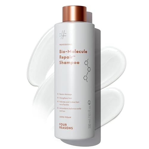 FOUR REASONS Bio-Molecule Bond Repair Shampoo for Color Treated Hair ? Moisturizing, Strengthening & Anti Frizz Shampoo for Damaged Hair ? Sulfate Free, Vegan & Cruelty Free, 10.1 Fl Oz