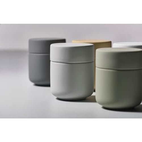 Zone Denmark Ume Taupe Cosmetic Jar - Elegant and Functional Storage Solution for Your Beauty Essentials, Infusing Scandinavian Design into Your Vanity Space - Beige (Taupe)
