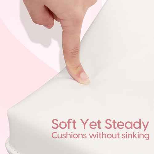 Delanie Nail Tech Arm Rest with Elbow Support - 17.72" Wide Soft Cushion Comfortable Ergonomic Manicure Hand Rest Pillow for Manicurist, Nail Desk Salon Supplies, Compact 17.72" Version