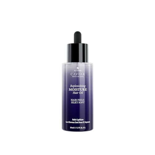 Alterna Haircare CAVIAR Anti-Aging Replenishing Moisture Hair Oil 1.7 oz | Lightweight, Revives and Nourishes Hair | Increased Shine and Softness | Heat Protectant and Frizz Control