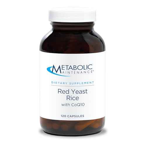 Metabolic Maintenance Red Yeast Rice with CoQ10 - Provides Energy Production + Cardiovascular Health Support - Co Enzyme Q-10 + Red Yeast Rice Antioxidant Supplement (120 Capsules)