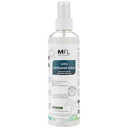 Made For Locs Vegan Rose Water Refresher Spray | Locs Moisturizer | Locs Deodorizer | Amazing Scents (Caribbean Vibez, 8 oz)