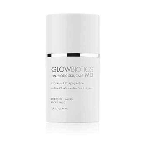 Glowbiotics Probiotic Clarifying Lotion | Oil Control Moisturizer for Oily, Acne Prone & Combination Skin | Reduces Shine & Soothes Redness with Hyaluronic Acid & Smart Peptides | 1.7 fl oz