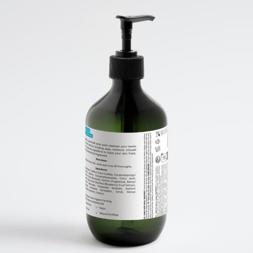 TruSelf Organics Organic Grapefruit Body Wash - Moisturizing, Sulfate & Paraben Free for Sensitive Skin