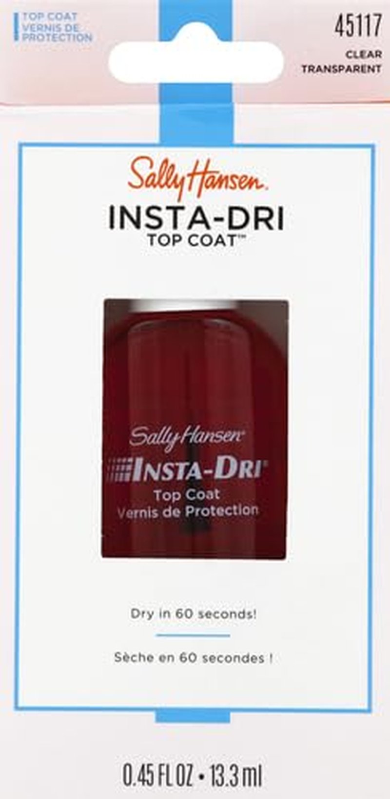 Sally Hansen Clear Top Coat - Quick Dry Nail Polish for Streak-Free Shine | Long Lasting Finish
