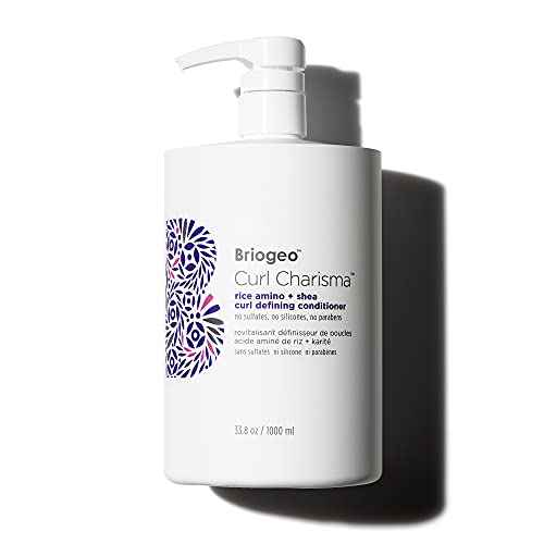 Briogeo Curl Charisma Rice Amino + Avocado Hydrating Conditioner, Define and Moisturize Wavy, Curly, and Coily Hair, Minimize Frizz, Sulfate-free, Vegan, Cruelty-Free