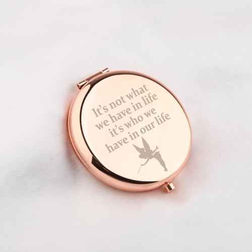 WUSUANED Fairy Princess Makeup Mirror It¡¯s Not What We Have in Life It¡¯s Who We Have in Our Life Jewelry Princess Gift Peter Gift Cartoon Fan Gift