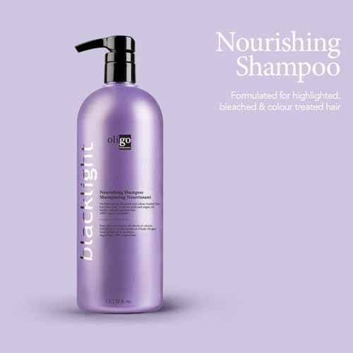 Oligo Professionnel - Blacklight Nourishing Shampoo - Sulfate free shampoo for blondes - Vegan - For Color Treated Hair - Hydrating formula with Argan oil - 32 oz