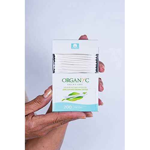 Organyc - 100% Certified Organic Cotton Swabs - No Man-Made Materials 200 count (6 Pack)