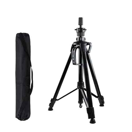 Mannequin Head Stand, 57 Inch Adjustable Wig Stand Tripod Metal Upgrade Foldable Wig Tripod Stand for Cosmetology Hairdressing Training
