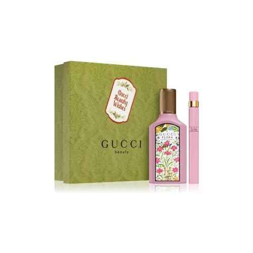 Gucci Flora Gorgeous Gardenia Gift Set for Women Eau de Parfum Spray 3.3 Ounce + Travel spray EDP 0.33 Oz