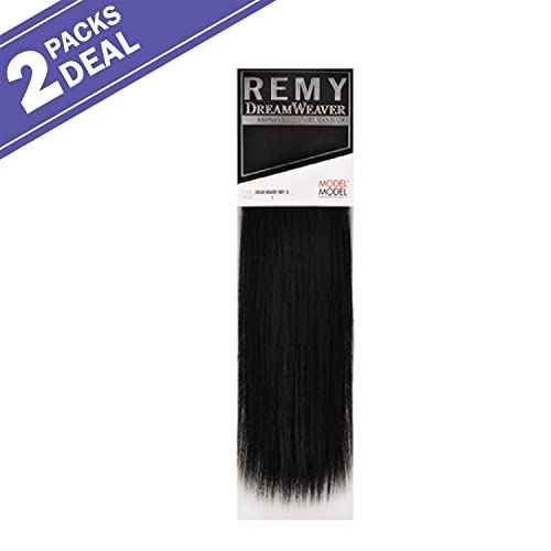 Human Hair Weave ModelModel Dream Weaver Yaky (10 Inch (Pack of 2), 1B)