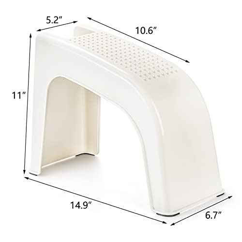Hedume 2 Pack Shower Foot Rest, Easy Pedicure Foot Rest Stand, Shower Foot Stool for Shaving Legs, Bathing, Manicure, Non-Slip, Built-in Storage