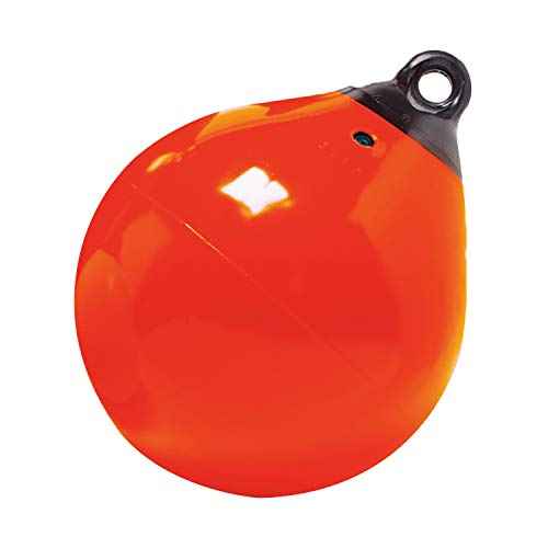 Taylor Made Products Tuff End Buoy, Orange (18") ? Flexible, Strong, Marine-Grade Vinyl Buoy for 25-40 Foot Boats ? Easy-to-use, Trivalve¢â Inflates with Standard Ball Pump ? 2020108090