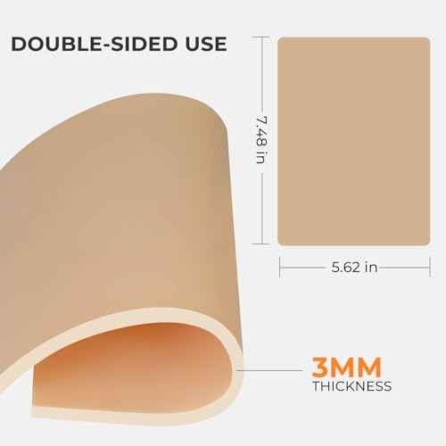 3mm Tattoo Practice Skins - 15-Pack Professional Thick Silicone Sheets (5.6"x7.5") - Realistic Tattoo Skin for Training, Perfect for Beginners & Artists - Durable Fake Skin for Machine Practice