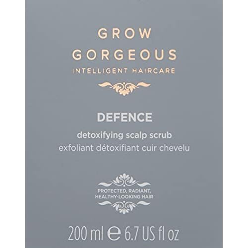 Grow Gorgeous City Defense Scalp Scrub 200ml - For Detoxifying and Removing Build-up from Oily Scalps - Vegan