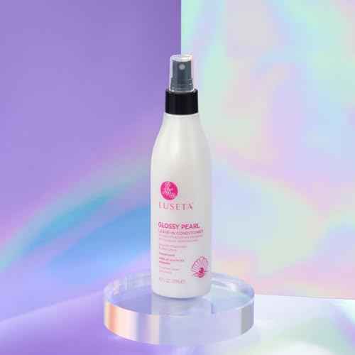 Luseta Glossy Pearl Leave in Conditioner Moisturize and Hydrate Hair Add Shine Repair Damaged Hair Reducing Dryness Sulfate Free for Women and Men 8.5oz