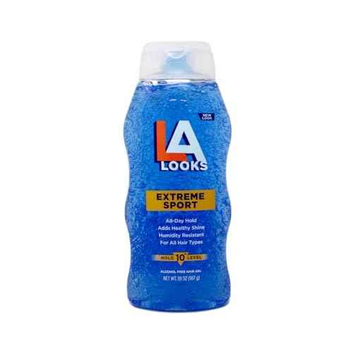 LA Looks Extreme Sport Hair Gel, All-Day Hold, Humidity Resistant, Alcohol Free, Hold Level 10, 20 oz (Pack of 3)