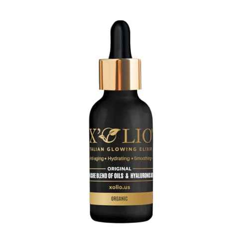 X¡¯Olio Original ? The Italian Glowing Elixir | Anti-Aging Face Oil with Hyaluronic Acid, Aloe Vera & Vitamin E | Deep Hydration, Barrier Repair & Glow for Dry or Mature Skin | 30ml