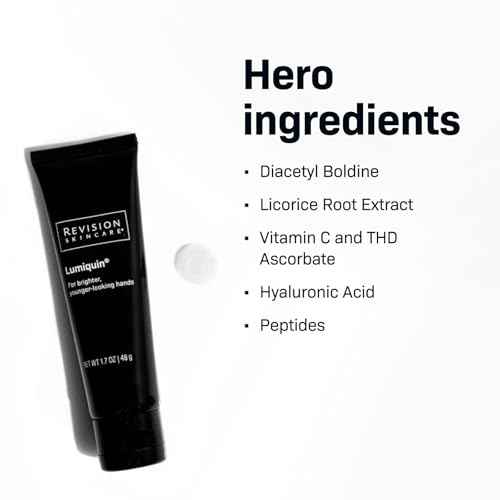 Revision Skincare Lumiquin¢ç Hand Cream, Anti Aging Hand Moisturizer, Supports Moisture Barrier, Skin Brightening, 1.7 oz