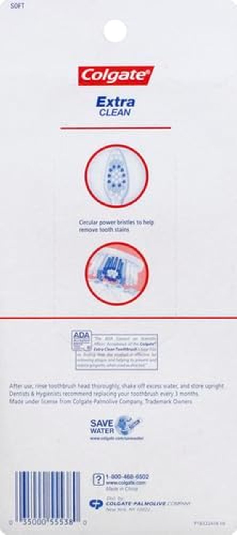 Colgate Extra Clean Toothbrush, Soft Toothbrush for Adults, 6 Count (Pack of 2)