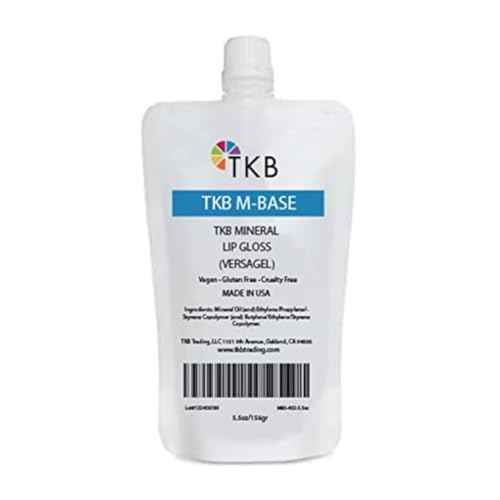 TKB Mineral Lip Gloss (M-Base) | Clear Versagel Base for DIY Lip Gloss, Made in USA (5.5oz (156g))